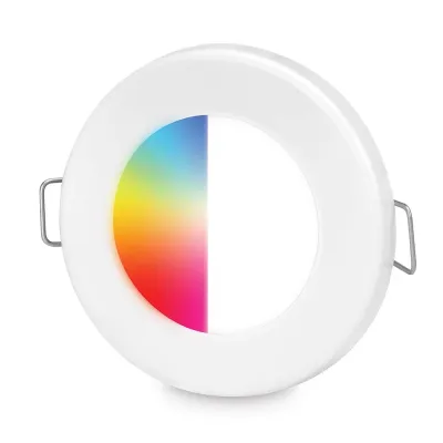 Hella Apelo Euroled 75 RGB/W Ceiling light, White Plastic, 9-16VDC, 80&deg;, spring mounted - 9041389 - 9041389
