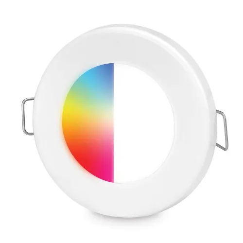 Hella Apelo Euroled 75 RGB/W Ceiling light, White Plastic, 9-16VDC, 80&deg;, spring mounted - 9041389 - 9041389
