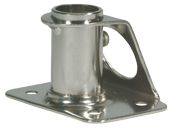 Stainless Steel Stanchion Base 90&deg;, Base: L=65mm, B=70-90mm, &Oslash;25mm - 9042190 - 9042190