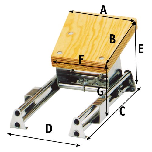 Sliding Motor Bracket Stainless Steel; Small, Step Free, Standing - 9048239 1 - 9048239