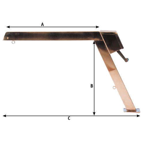 Stainless Steel Davit With Rope, Block And Winch, Fixed Version, 120kg (Price Per Piece) - 9048900 01 - 9048900