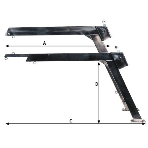 Stainless Steel Davit With Rope, Block And Winch, Telescopic Version, 300kg (Price Per Piece) - 9048905 - 9048905