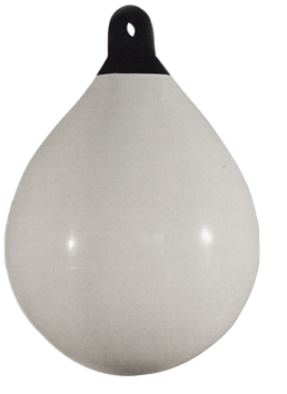 Solid Head Buoy, &Oslash;650, L=880mm, White With Black Head (Size 4) - 9059504 - 9059504