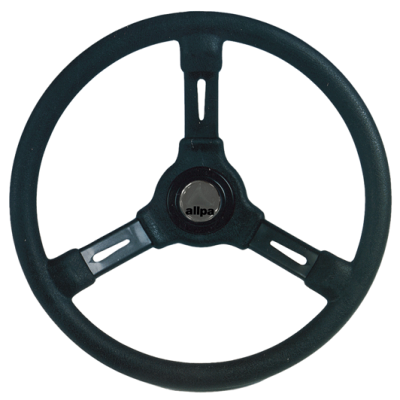 Seastar Steering Wheel Riviera Black, &Oslash;350mm, Depth 117,3mm - 9062100 - 9062100