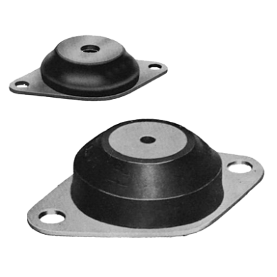 Vibration Mount, 45&deg; Shore, Inner Thread M6, Dims. 59x35x12mm, Max. 120n (Stiffness 75n/Mm) - 9063097 1 - 9063097