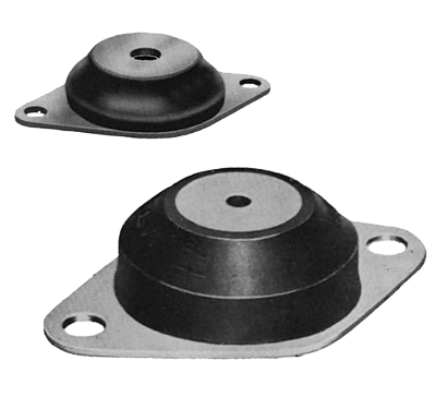 Vibration Mount, 45&deg; Shore, Inner Thread M6, Dims. 59x35x12mm, Max. 120n (Stiffness 75n/Mm) - 9063097 2 - 9063097