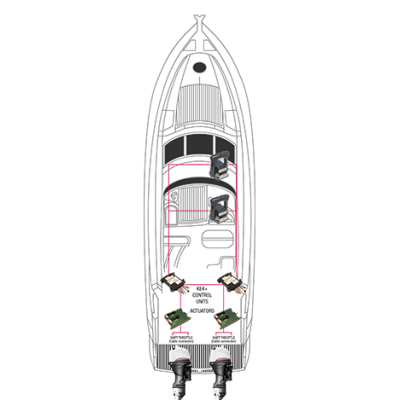 NHK MEC KE-4XG Engine control system, Outboard (PTT), 2x engine/2x station - 9064644 - 9064644