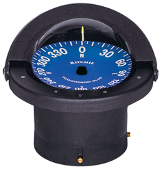 Ritchie Compass Model 'Supersport Ss-2000' 12v, Flush Mount Compass, Dial &Oslash;114,3mm/5&deg;, Black - 9067021 3 - 9067021