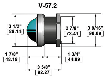 Ritchie Compass Model 'Explorer V-57.2', 12V, Dash Mount Compass, Dial &Oslash;69,9mm/5&deg;, Black - 9067030 1 - 9067030