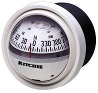 Ritchie Compass Model 'Explorer V-57w.2', 12v, Dash Mount Compass, Dial &Oslash;69,9mm/5&deg;, White - 9067031 - 9067031