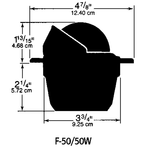 Ritchie Compass Model 'Explorer F-50', 12v, Flush Mount Compass, Dial &Oslash;69,9mm/5&deg;, Black - 9067039 2 - 9067039