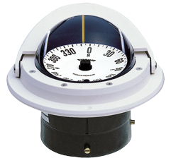 Ritchie Compass Model 'Voyager F-82w', 12v, Flush Mount Compass, Dial &Oslash;76,2mm/5&deg;, White - 9067055 - 9067055