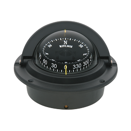 Ritchie Compass Model 'Voyager F-83' 12v, Flush Mount Compass, Dial &Oslash;76,2mm/5&deg;, Black (Wheel Mark) - 9067056 - 9067056