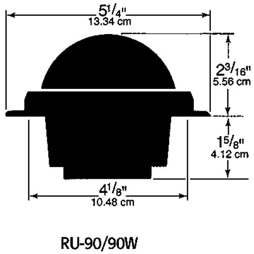 Ritchie Compass Model 'Voyager Ru-90', Flush Mount Compass, Dial &Oslash;76,2mm/5&deg;, Black - 9067058 1 - 9067058