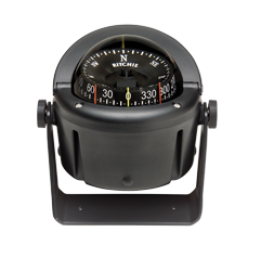Ritchie Compass Model 'Helmsman', Hb-741, 12v, Bracket Mount Compass, Dial &Oslash;93,5mm/5&deg;, Black - 9067071 - 9067071