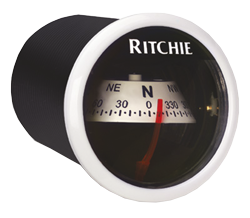 Ritchie Compass Model 'Ritchie Sport X-21ww', Dash Mount Compass, 12v, Dial &Oslash;50,8mm/5&deg;, White - 9067116 2 - 9067116