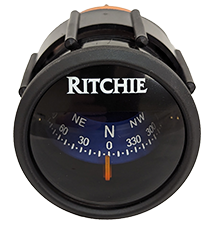 Ritchie Compass Model 'Ritchie Sport X-23BU', Dash Mount Compass, 12v, Dial &Oslash;50,8mm/5&deg;, Blue - 9067117 - 9067117