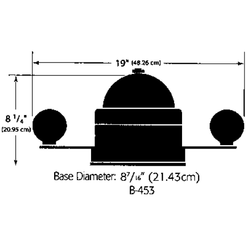 Ritchie Compass 'Globemaster B-453', 12/24/32v, Binnacle Mount, Dial &Oslash;127mm/2 Of 5&deg;, Black - 9067300 2 - 9067300