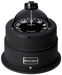 Ritchie Compass 'Globemaster C-463', 12/24/32v, Binnacle Mount, Dial &Oslash;152,4mm/2 Of 5&deg;, Chrome - 9067303 - 9067303