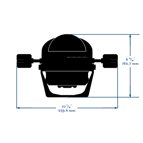 Ritchie Compass Model 'Helmsman Hb-845', 12v, Bracket Mount Compass, Dial &Oslash;95mm/5&deg;, Black - 9067304 1 - 9067304