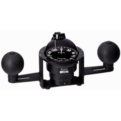 Ritchie Compass 'Globemaster Yb-600', 12/24/32v, Binnacle Mount, Dial &Oslash;152,4mm/2 Of 5&deg;, Black - 9067306 - 9067306