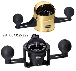 Ritchie Compass 'Globemaster D-5-S-B', 12/24/32v, Binnacle Mount, Dial &Oslash;127mm/2 Of 5&deg;, Black - 9067310 2 - 9067310