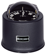 Ritchie Compass 'Globemaster Sp-5-B', 12/24/32v, Binnacle Mount, &Oslash;127mm/2 Of 5&deg;, Black (Pb & Sb) - 9067350 - 9067350