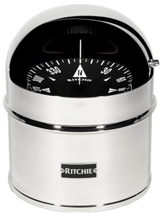 Ritchie Compass 'Globemaster D-615-Ep', 12/24/32v, Binnacle Mount, &Oslash;152,4mm/2 Of 5&deg;, Stainless Steel (Sail) - 9067398 2 - 9067398