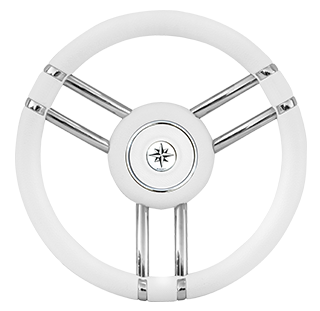 Steering Wheel "Type 28" White with PU rim, &oslash;=350mm - 9068731 - 9068731