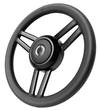 3-Double spoke stainless steel Steeringwheel Type "Ghost", Black - 9068735 1 - 9068735
