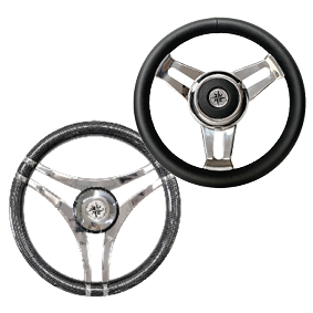 allpa 3-Double-spoke stainless steel steering wheel 'Model 29'