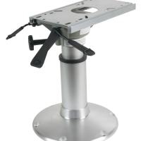 Aluminum Mainstay 'Heavy Duty' Pedestal (360&deg; Swivel + Lock + Slide) H=381-508mm, Base &Oslash;305mm - 9069191a - 9069191A
