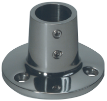 Guard railing fittings Stainless steel 90&deg;, round base