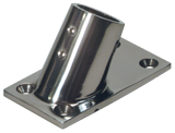 Guard railing fittings Stainless steel 60&deg;, square base