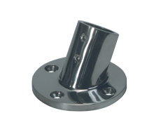 Guard railing fittings Stainless steel 60&deg;, round base