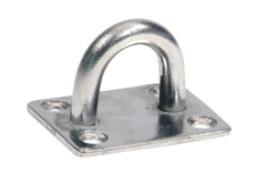 Stainless Steel Eye Plate With Straight Base, 38,5x48mm, &Oslash;8mm - 9072615 - 9072615