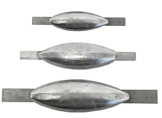 Aluminum Anode For Welding, 203x120x40x25mm (0,25kg) - 9077000 - 9077000