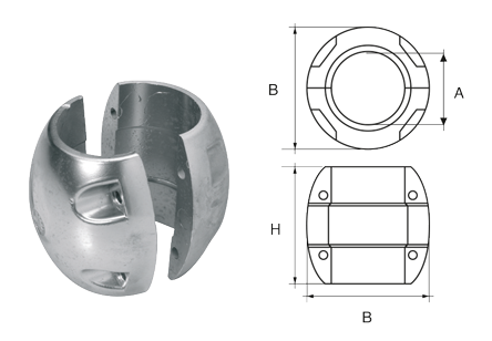 Aluminum Anode For Shaft &Oslash;32mm, Spherical - 9077232 - 9077232