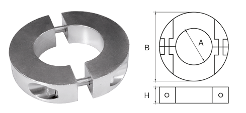 Aluminum Anode For Shaft &Oslash;30mm, Ring Shaped/Thin - 9077330 - 9077330