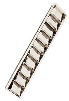 Stainless Steel 'Louvre', 505x89x27mm (Cut Out Sizes), 528x112mm (Outer Sizes) - 9078132 - 9078132