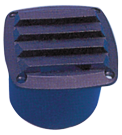 Plastic 'Louvre', 85x85mm, Hose Connection &Oslash;75mm, Black - 9078146 - 9078146