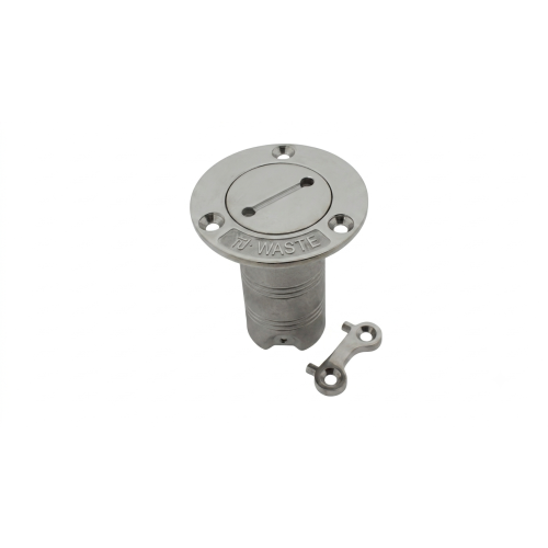 Stainless Steel Deck Entries 'Waste', Hose Connection &Oslash;38mm, Flange &Oslash;76mm, 0&deg; Model - 9078218 1 - 9078218