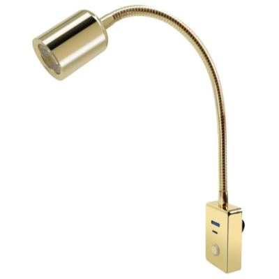 Brass Chart Light, Halogen, 12v/10w, Base &Oslash;86mm, With Switch - 9078368 - 9078368