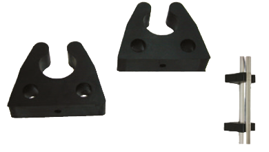 Rubber Clip For Tubing, &Oslash;22-25mm, Black (Set Of Two) - 9078610 - 9078610