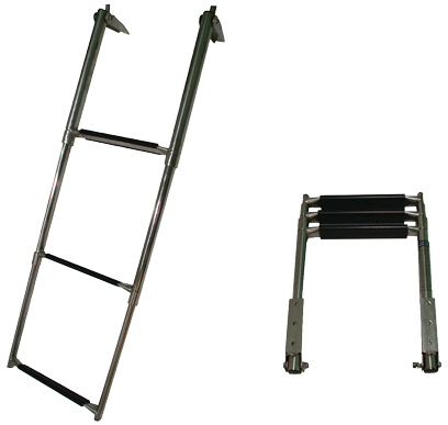 Stainless steel telescopic bathing ladder