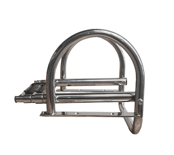 Stainless Steel Telescopic Bathing Ladder 'Prince' For Transform Platform; 3+1 Oval Steps - 9078803 01 - 9078803