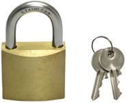 Brass Padlock With Stainless Steel Shackle, Dimensions 50x40mm - 9078892 - 9078892