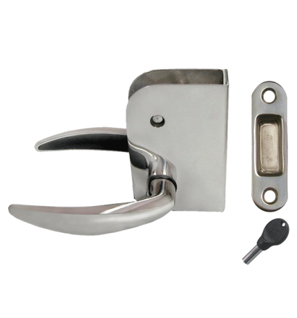 Stainless steel door latch with magnetic lock / Strike plate