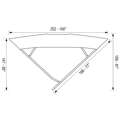 Awning Type Onyx 215x156x252cm; Black; Tube &Oslash; 25mm - 9080183 1 - 9080183