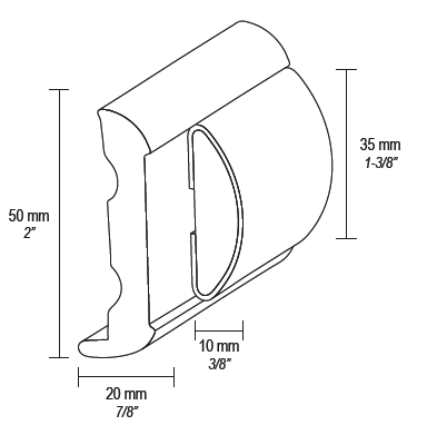 Plastic Base High For "Sphaera 35", Minimal Order 12m, White - 9080320r 1 1 - 9080320R